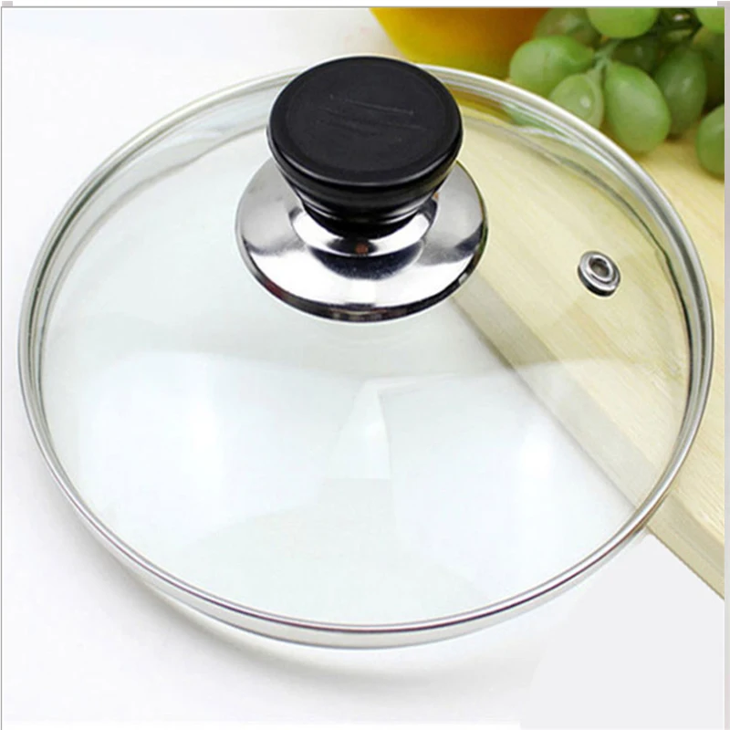 Glass Pot Lid Glass Lid 16cm/18cm/20cm/22cm/24cm/26cm/28cm/30cm/32cm/34cm/36cm/38cm/40cm Tempered Glass Wok Pot Lid