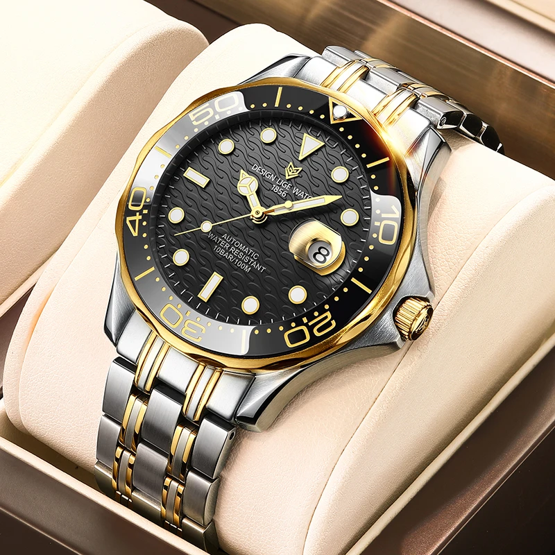 2021 LIGE New Fashion Mens Mechanical Watches Automatic Tourbillon Luxury Watch Men Waterproof Date Clocks Man Diving Wristwatch