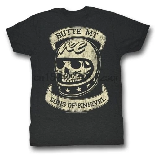 Evel Knievel Men's Short Sleeve T-Shirt Sons Of Black T-Shirt(2) |