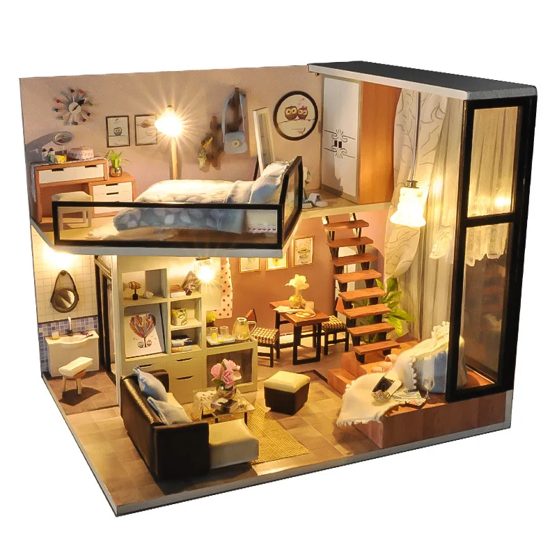 

Tian yu DIY Hut Garage Kit Model New Products Td16 Leisurely Court wei meng Architecture Handmade Valentine's Day Gift Batch