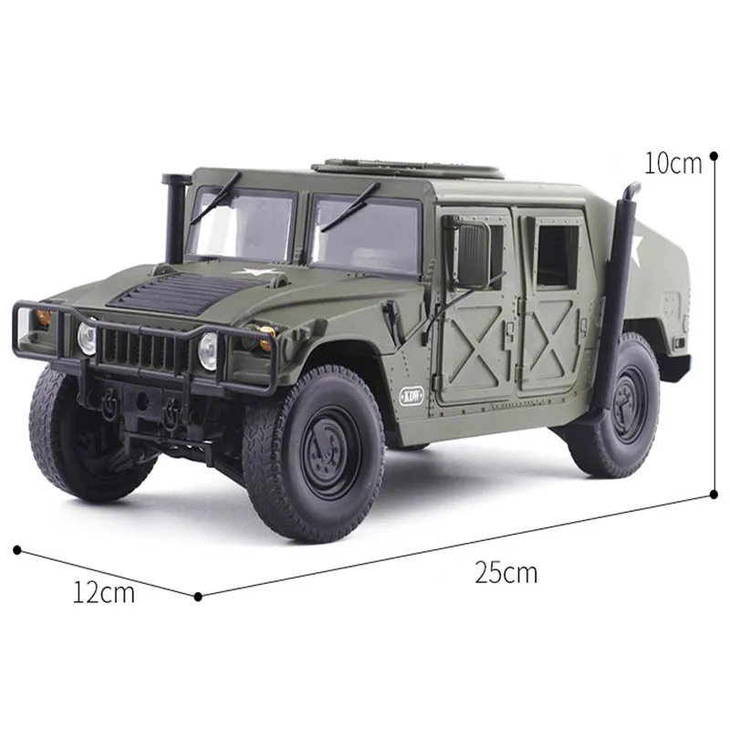 1:18 Hummer наземная Гоночная машина литая под давлением сплав модель автомобиля веера Коллекция Металл произведение искусства дети дорожные игрушки подарки для детей