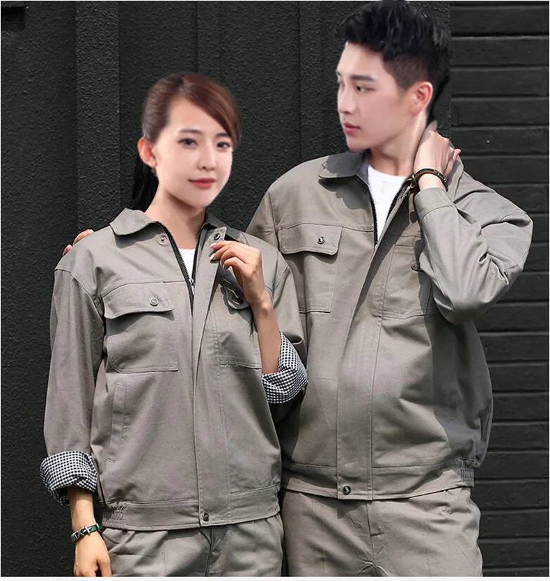 New Working Clothes Set Men Women Reflective Jacket+Pants Autumn winter Machine Repair Welder Workshop Overalls Working Uniforms