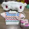 1set Clothes Suit Exquisite Soft Knitted Sweater DIY Accessories For 30cm Kawaii Yellow Duck Lalafanfan Plush Toys Stuffed Dolls 4