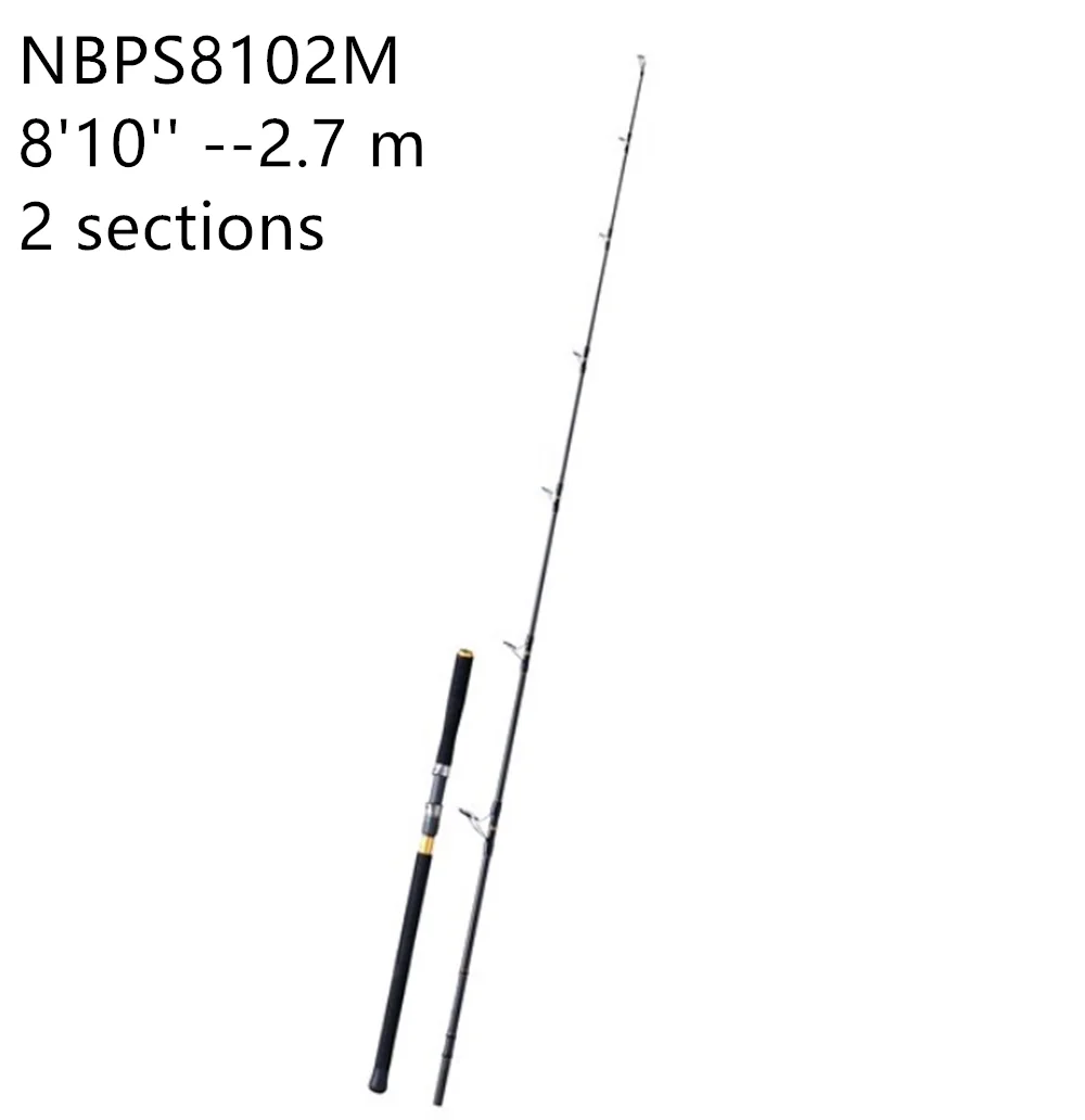2 секции удочки для тунца GT Удочка из углеродного волокна морская удочка для Поппера FUJI спиннинговая удочка - Цвет: NBPS8102M  2.7m