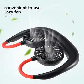 

Portable Hanging Neck Fan Rechargeable Outdoor Sports Fans Mini USB Neck Fan For Summer Outdoor Activities
