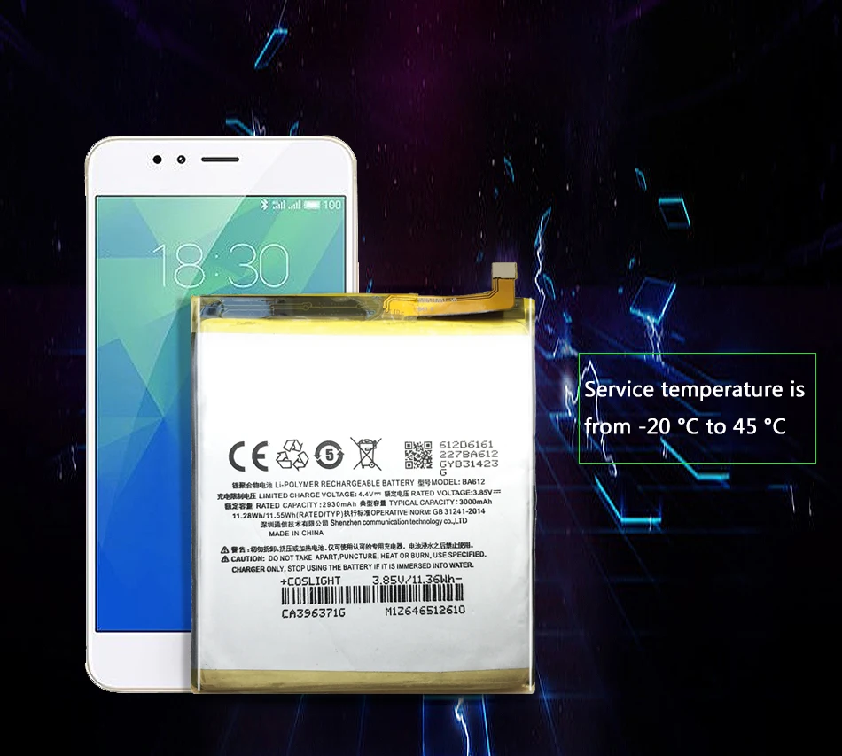 Для Meizu 5S M5S 3000 аккумулятор для телефона, мАч мА/ч. аккумулятор M612Q M612M BA612 аккумуляторная батарея AKKU