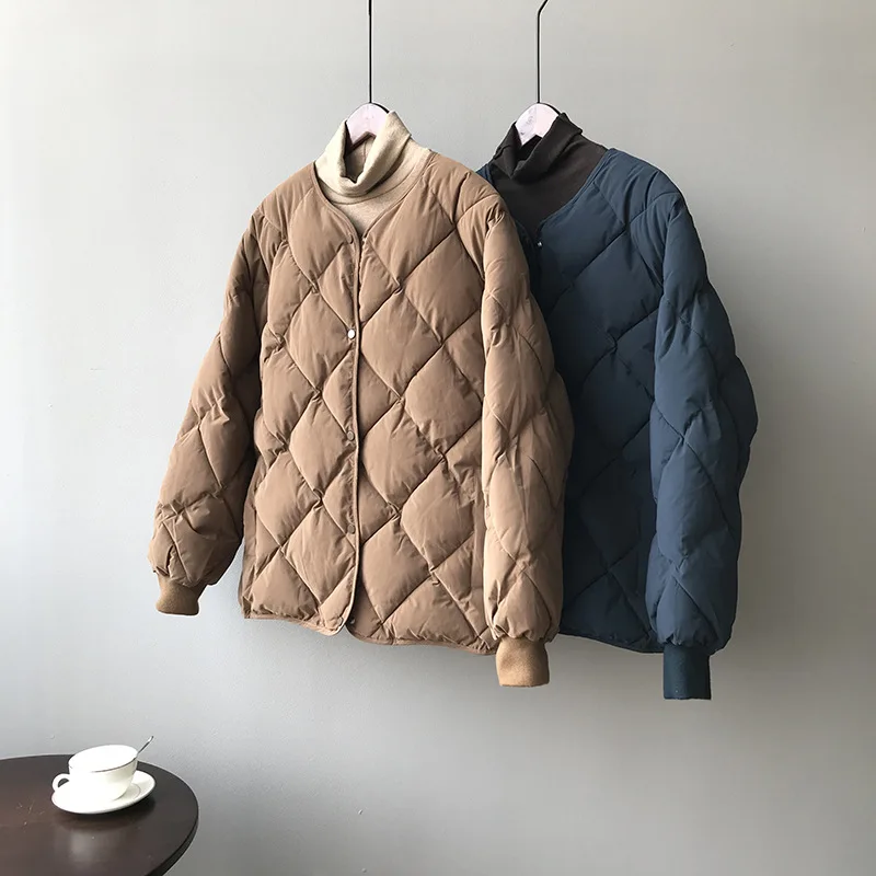 Корейские Зимние Женские однотонные парки, большие размеры, свободная Толстая теплая куртка с длинным рукавом, Ins OL, Женское пальто, модная повседневная универсальная верхняя одежда