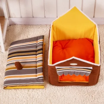 

Fashion Pet House All-seasons Use Warm Comfortable Pet House Detachable Washable Velvet Kennel