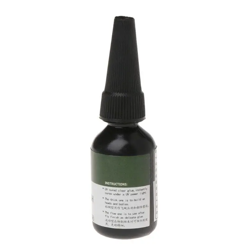 

Instant Dry Cure UV Glue Fly Fishing Thick Flow Flies Binding Clear Finish Effective ZJ55