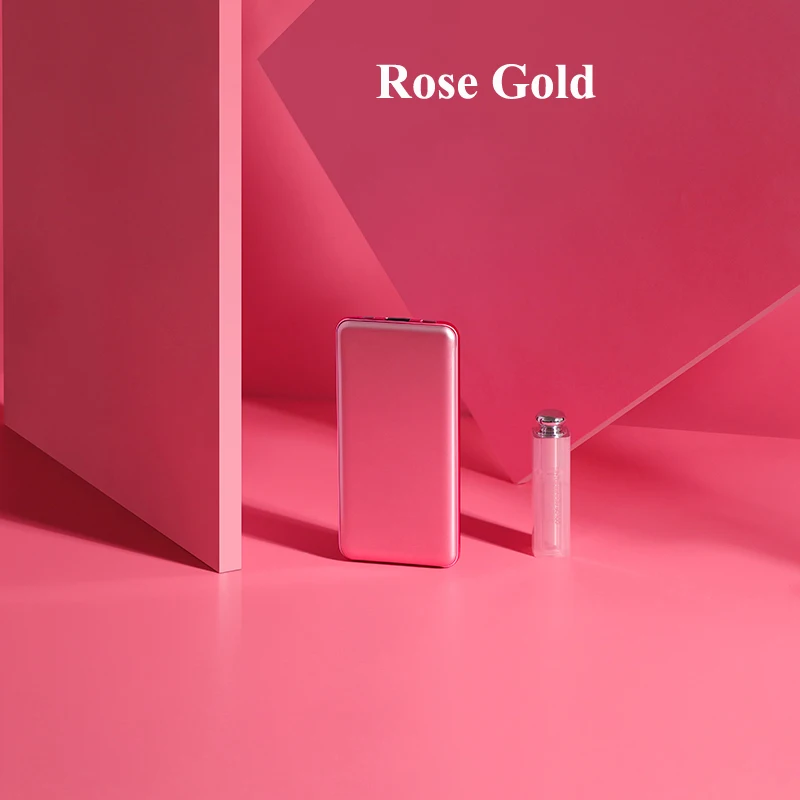 10000mAh Rose Gold Nohon ультра тонкий внешний аккумулятор 10000 мАч для iPhone 11 X XR huawei Xiaomi samsung USB+ type-C mini Портативная зарядка 150g внешний аккумулятор - Цвет: 10000mAh Rose Gold
