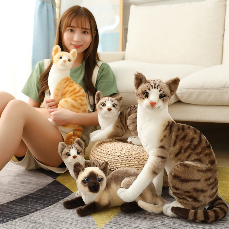 Soft Plush Siamese Cat Doll Toy