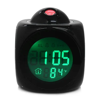 

Alarm Clock Vibe LCD Talking Projection Alarm Clock Time & Temp Display Reveil Projection Relojes Despertadores Clocks