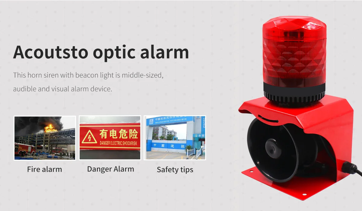 O alarme de som luz de controle