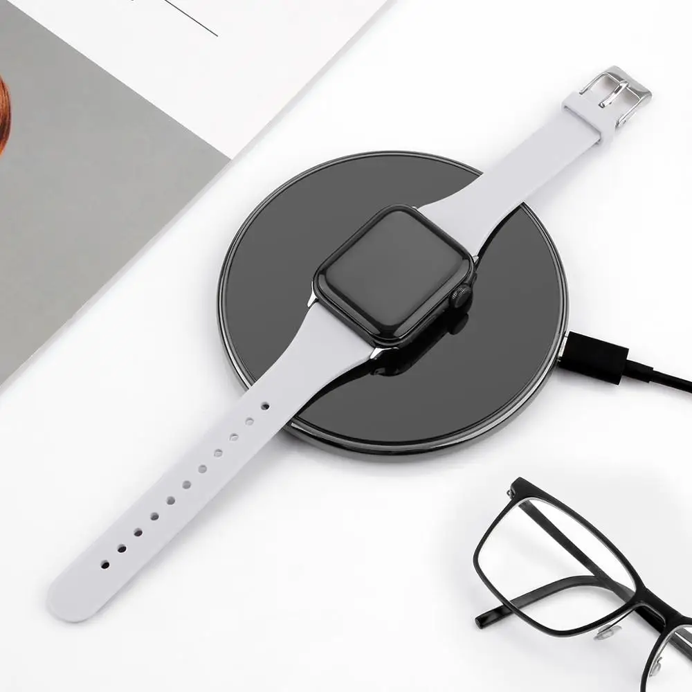 Браслет для Apple Watch Band 38 мм 40 42 44 силиконовый ремешок Iwatch Bands Series 4/3/2/1 81006|Ремешки