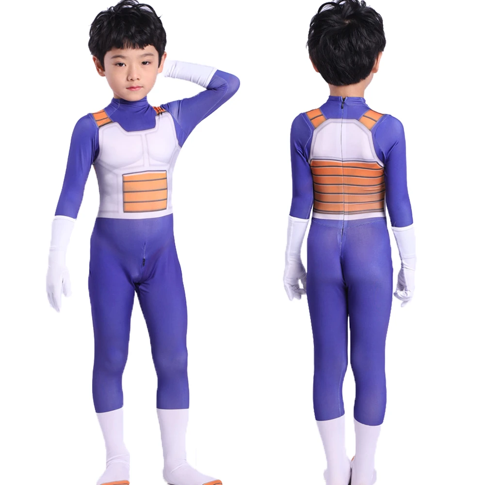 Disfraz de Son Goku para adultos y niños, traje de Cosplay de Vegeta,  superhéroes de Anime, pelo negro, película de Halloween, disfraz de Vegeta|  | - AliExpress