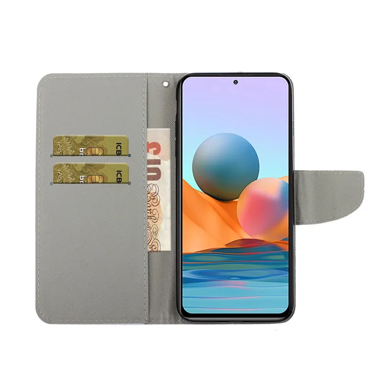 Elegant Painted Leather Wallet Flip Case - Premium Book-Style Cover