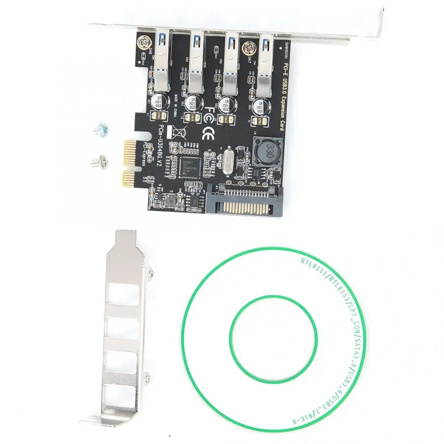 PCI-E на USB3.0 4-портовый PCI-E на USB3.0 расширения адаптер карты расширения для Win 7/8/10/Vista/XP/Server/Linux