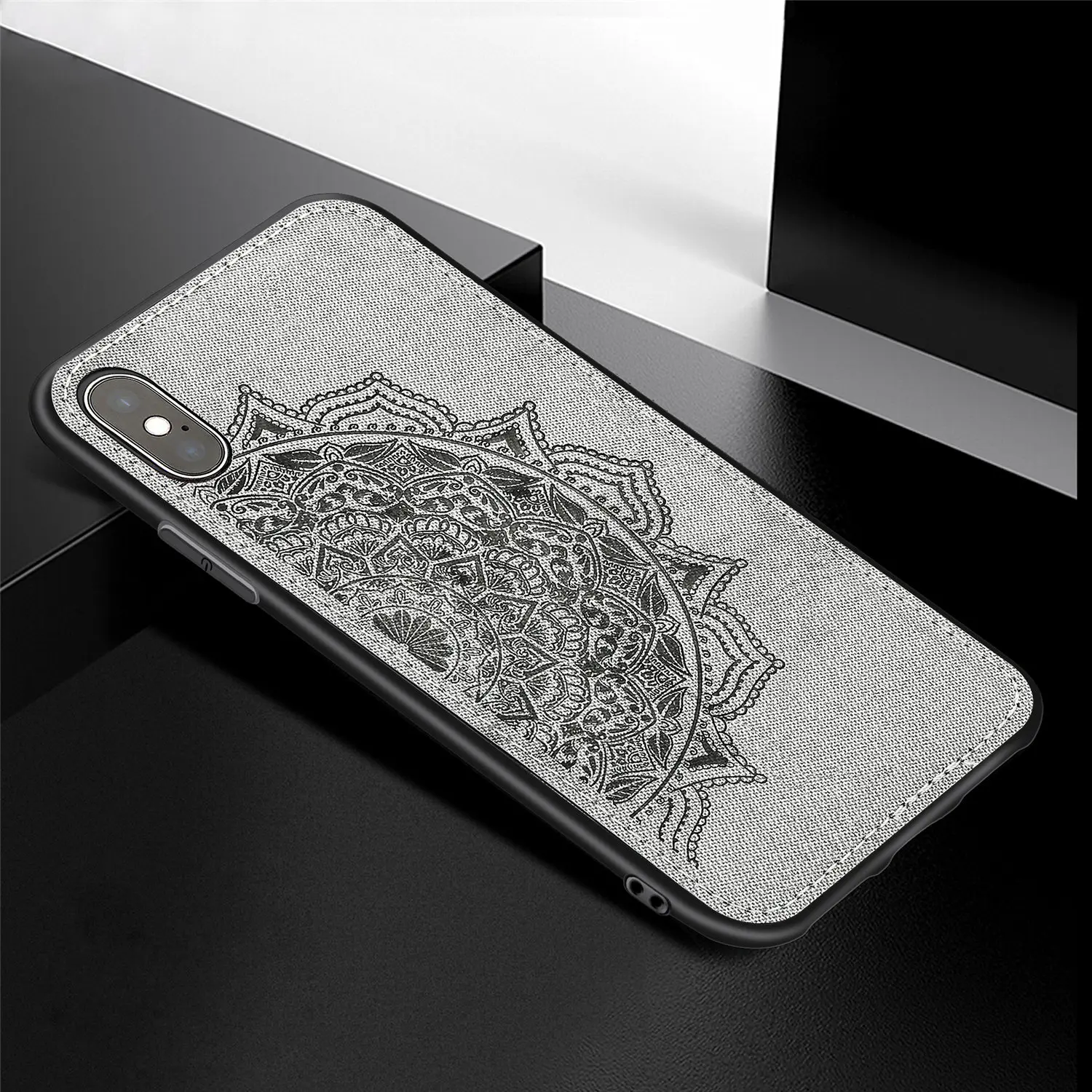 

Cloth Fabric Pattern Phone Case For iPhone Xs Max Soft Silicone Back Case For iPhone Xs Xr X iPhone 8 Plus 7 8 6 6 Plus Capa