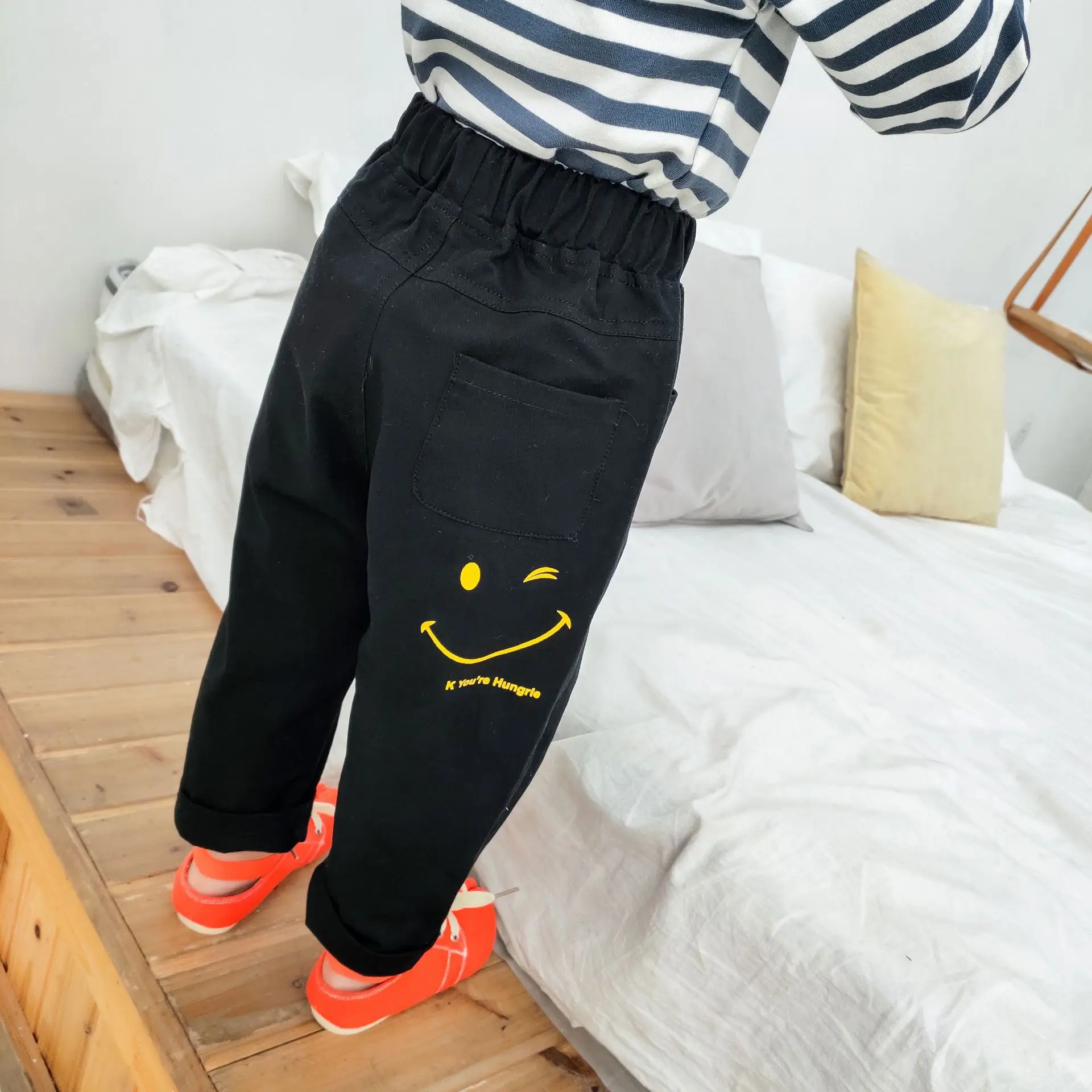 Весна-Осень 2020 милые повседневные штаны с рисунком для детей хлопковые брюки