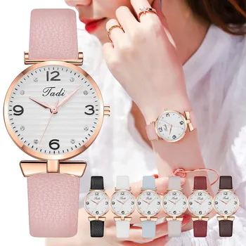 

Relogio Women Watches Sleek Minimalist Calendar Leather Mesh Belt Woman Quartz Watch New Reloj Mujer Zegarek Damski Montre Femme