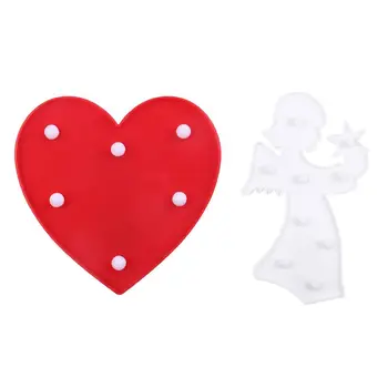 

LED Love Angle Nigh Light Valentine Day Lamp Battery Wedding Special Decoration Long Life Not Easy to Break Rich Color