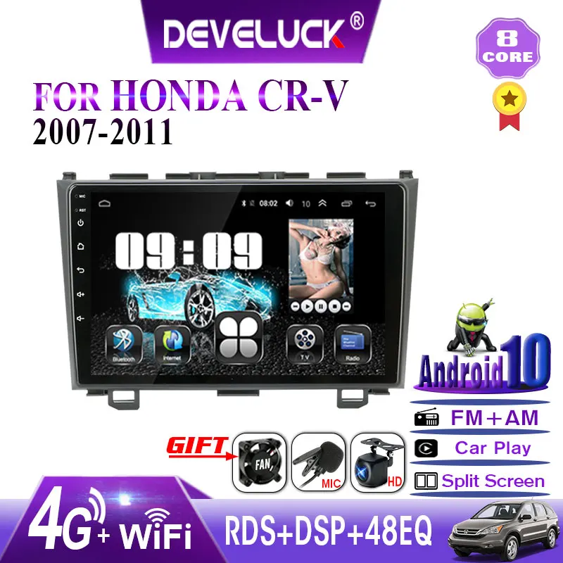 2 din Android 10.0 car radio for Honda CRV CR-V RE 2006-2011 No 2din Audio stereo Carplay GPS navigation multimedia video player