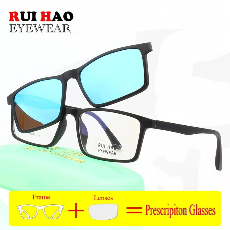 

Customize Prescription Glasses Myopia Eyeglasses Resin Lenses Spectacles Glasses Frame Optical Sunglasses Clip on Polarized