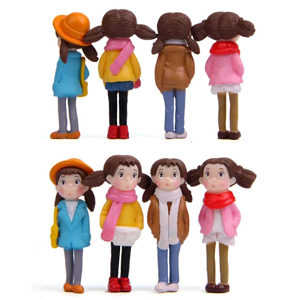 Hot Sale Car Desktop Decor 2pcs Girl Boy Fairy Hat 3d Doll Action Figure  Gift Box Miniature Craft Figurines For Dollhouse  - Buy  Miniature,Resin