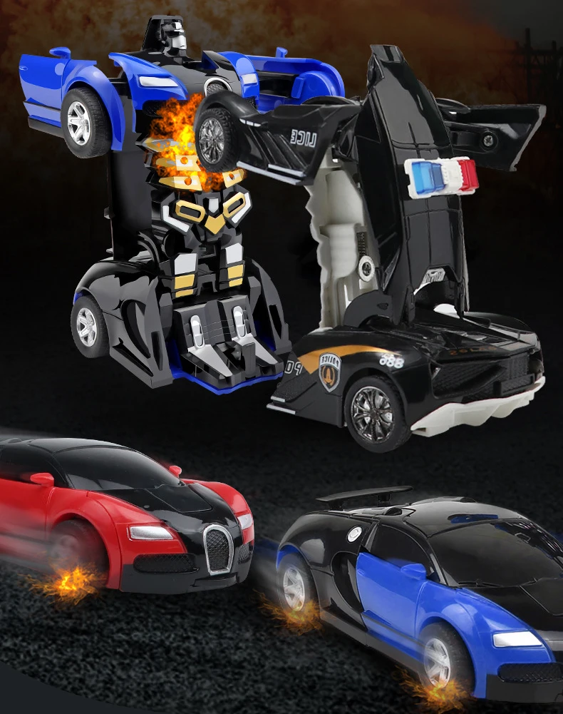 Children's Hot Toys Crash Deformation Car Truck Transformation Robots Kids Toy Cars Toddler For Boys 2-3-4-5-6-7 Years Old Gift