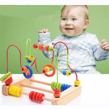 

New Baby Colorful Beads Building Blocks Toys Calculate Beading Children Early Education Toy For Montessori Infant Math Toys