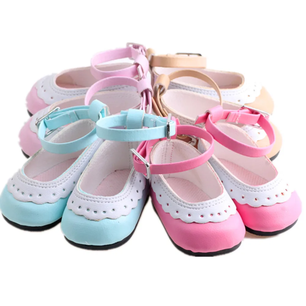 7*3.5 CM High Quality Doll Shoes For 18 Inch American&43 Cm Born Baby,Generation,Russian DIY Toy Birthday Girl's Gift