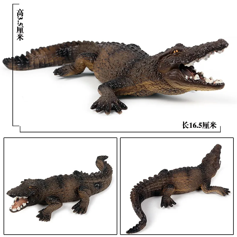 Model Solid Wild Animal Model CHILDREN'S Toy Model BoarCroc Crocodile Car Mounted Decorations And Ornaments Garage Kit