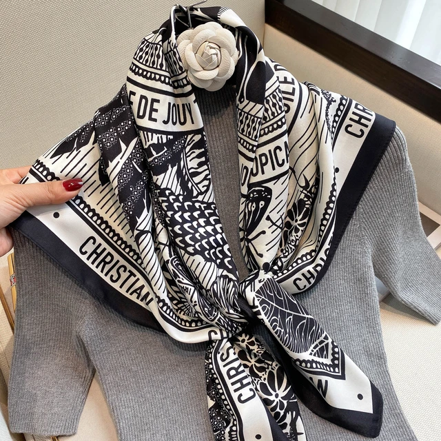 grey scarf silk