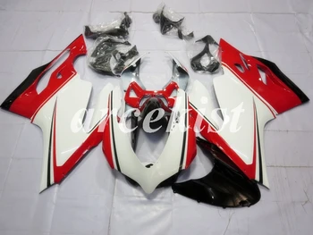 

New ABS Injection Mold Body set Fairing For Ducati 899 1199 Panigale 2012 2013 2014 Motorcycle Full Fairings Kit Red white