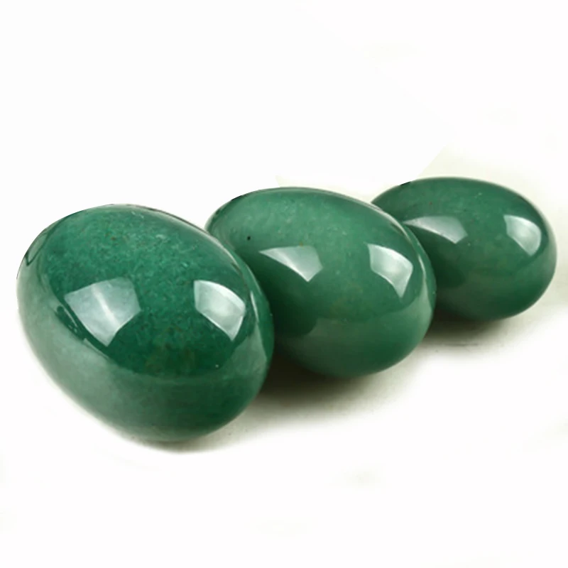 Undrilled Yoni Egg Set Vaginal Tightening Natural Aventurine Yoni Eggs Kegel Exerciser Vaginal Massage Yoni Wand Crystal Ball