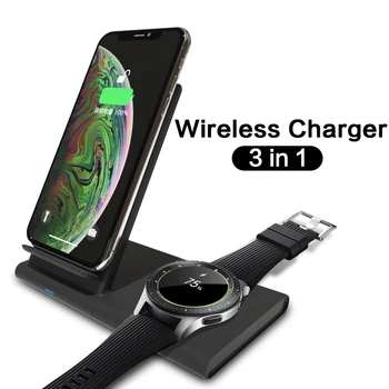 

Qi Wireless Charger for iPhone 11 X XS 8 Fast Wireless Charging for Samsung S8 S9 for Apple Watch for Airpods Phone Stand Holder