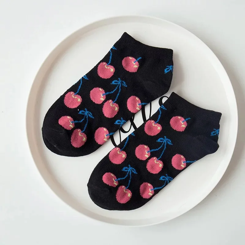 Носки для женщин омлет бургер суши яблоко растение фрукты еда короткие носки хлопковые с забавным унисекс счастливые носки-башмачки короткие носки