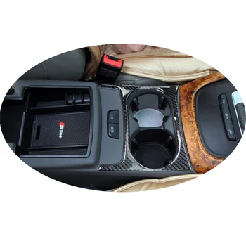

For Audi Q5 Car Styling Interior Carbon Fiber Sticker Cover Water Cup Holder Panel Decoration Trim 09-18