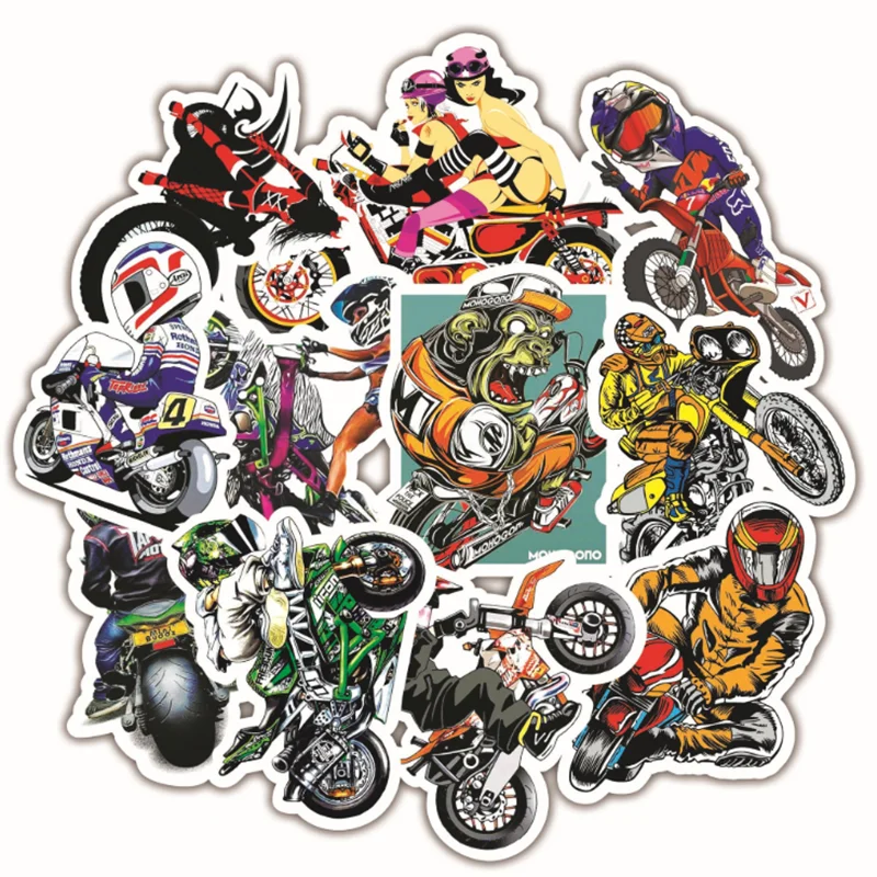 

10/30/50 PCS Creative Personality Sexy Girl Motorcycle Suitcase Guitar Cartoon Decoration Sticker Graffiti Toy Wholesale