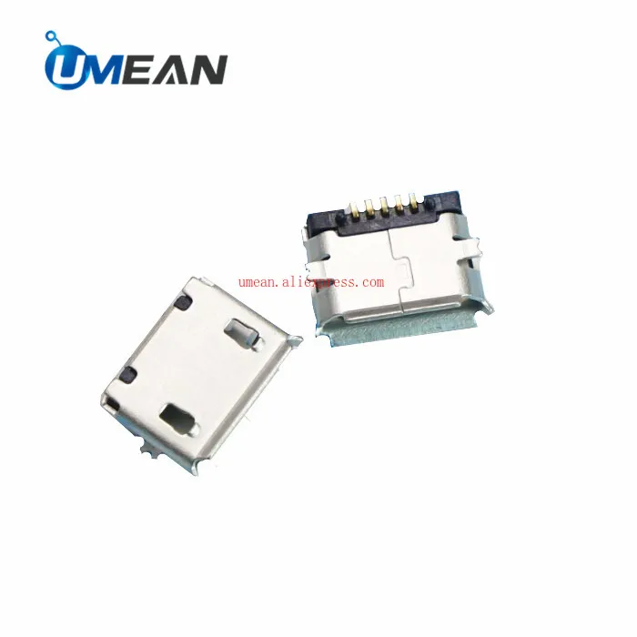 10 шт./лот гнездовой разъем Micro USB 5Pin SMD microusb Jack DIY PCB сварочная розетка для мобильный