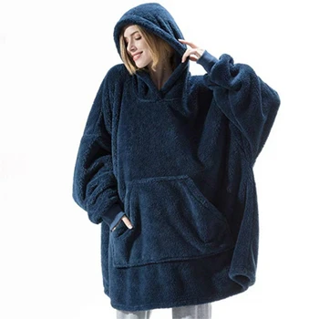 

Wearable Blanket TV Fleece Warm Blanket Winter Weighted Sherpa Blankets Hoodie With Sleeves Soft Plush Pocket Coats Mantas