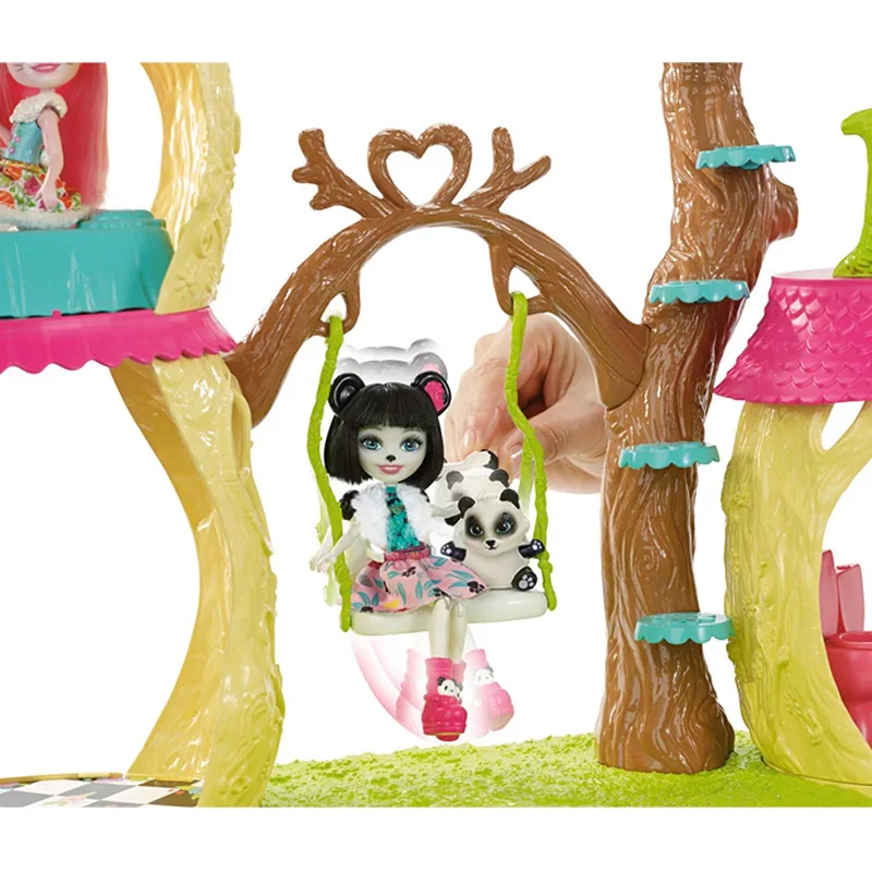 Enchantimals игровой домик панда набор Коллекционная модель куклы игрушки для девочек Рождественский подарок игрушки FCG94 коробка шириной более 48 см