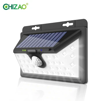 

CHIZAO Garden light Solar energy Outdoor wall lamp High brightness PIR motion sensor 3 lighting modes IP65 waterproof Dropship
