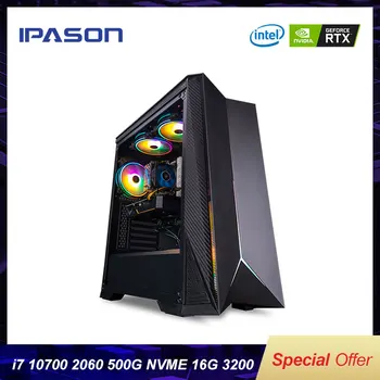 

IPASON VGAME Gaming Desktop Computer 10th Gen i7-10700 RTX2060-6G DDR4 RAM 16G 512G SSD Gaming Computer For PUBG Gamers