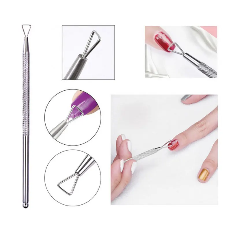 Nail Polish Remover 1 Set Nail Polish Remover Tool Soak Off UV Gel Cap Clip Wrap Tools Cuticle Pusher Cotton Nail Clean Pedicure Care Tool nail polish remover nail gel remover nail debonder nail polish remover wipes nail polish remover wraps