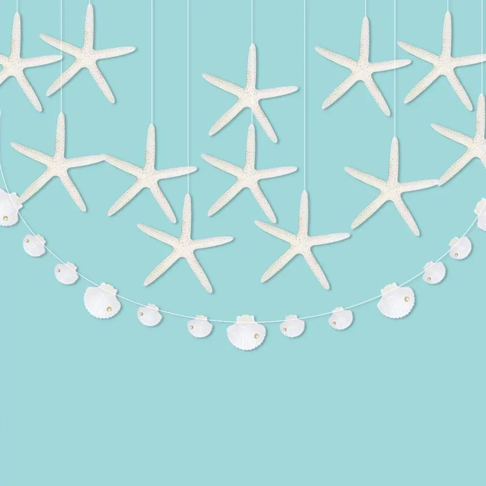 Ozean Party Papier Muschel Seestern Hängen Girlanden Meerjungfrau Sommer Thema Birthday Party Supplies Baby Shower Party Dekorationen – Detail 3