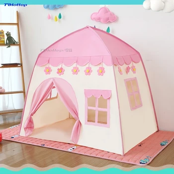 

Kids Play Tent Castle Large Teepee Tent for Kids Castle Play Oxford Fabric Children Playhouse for Indoor Outdoor with Carry Bag