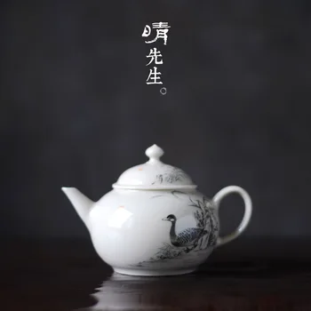 

Grass And Wood Ash Hand Too Follicular Teapot Jindezhen Pure Manual Ceramics Household Teapot Kung Fu Tea Have Correct Hold