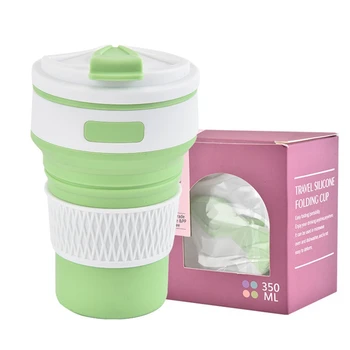 

Unisex Round Folded Water Cup Creative Simple Style Solid Color Single Layer Telescopic Drinking Botter Cover Travel Vacation