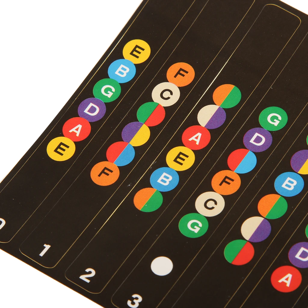 Guitar Fretboard Notes Map Labels for Acoutic Electric Guitar